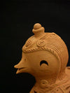 Feathered Radiance: A Terracotta Tea Light, Terracotta art by Dolon Kundu