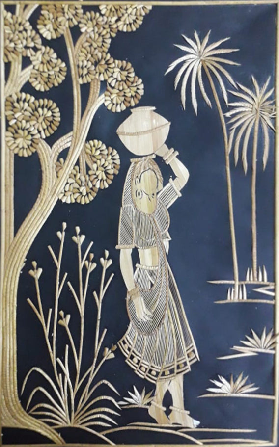 Feminine Elegance: Enchantment through Sikki Art by Dhirendra Kumar Thumbnail