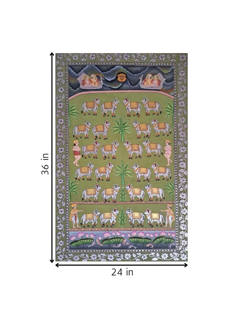 Festival of cows In Pichwai artwork for sale