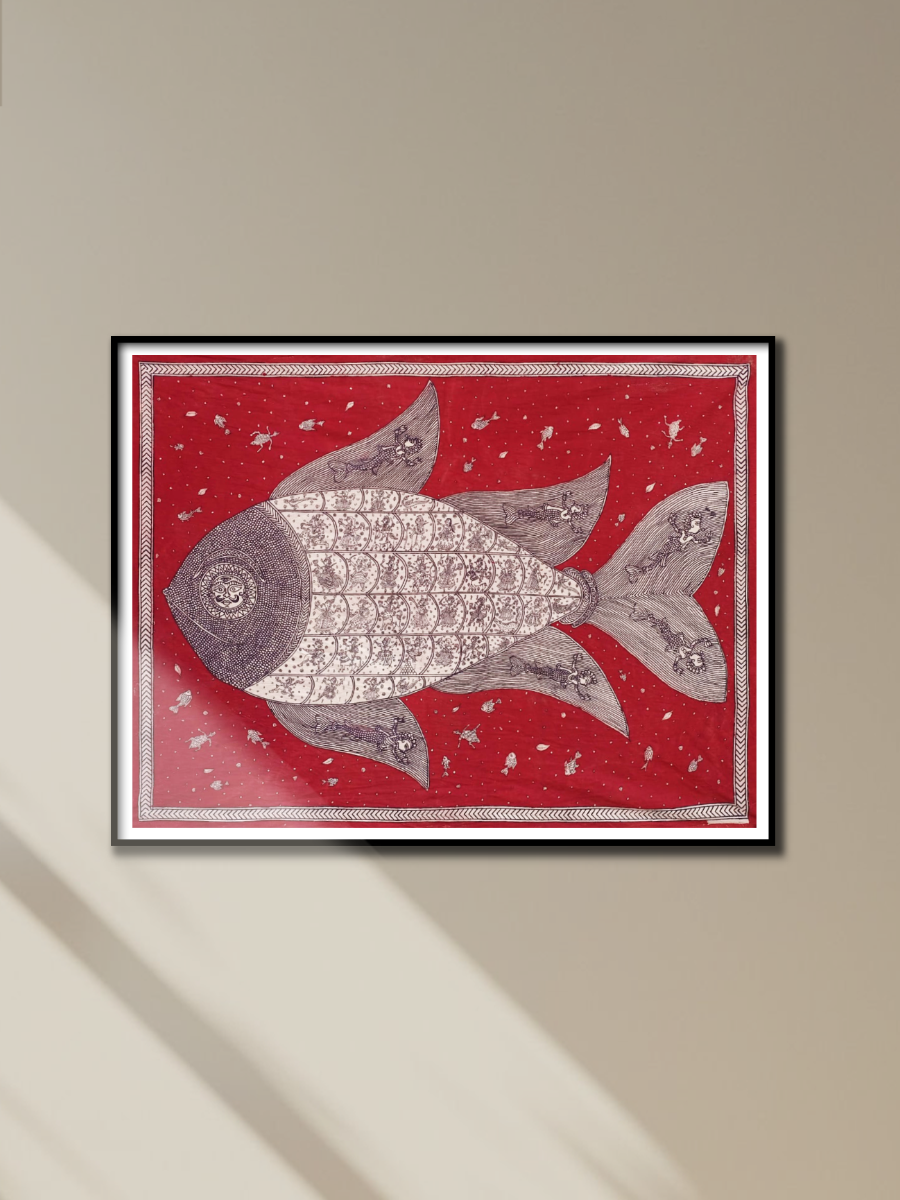 Buy Fish With Goddesses Mata Ni Pachedi | Indian Wall Art Paintings