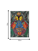 Fish and Peacocks in Artistic Unity in Madhubani  for sale