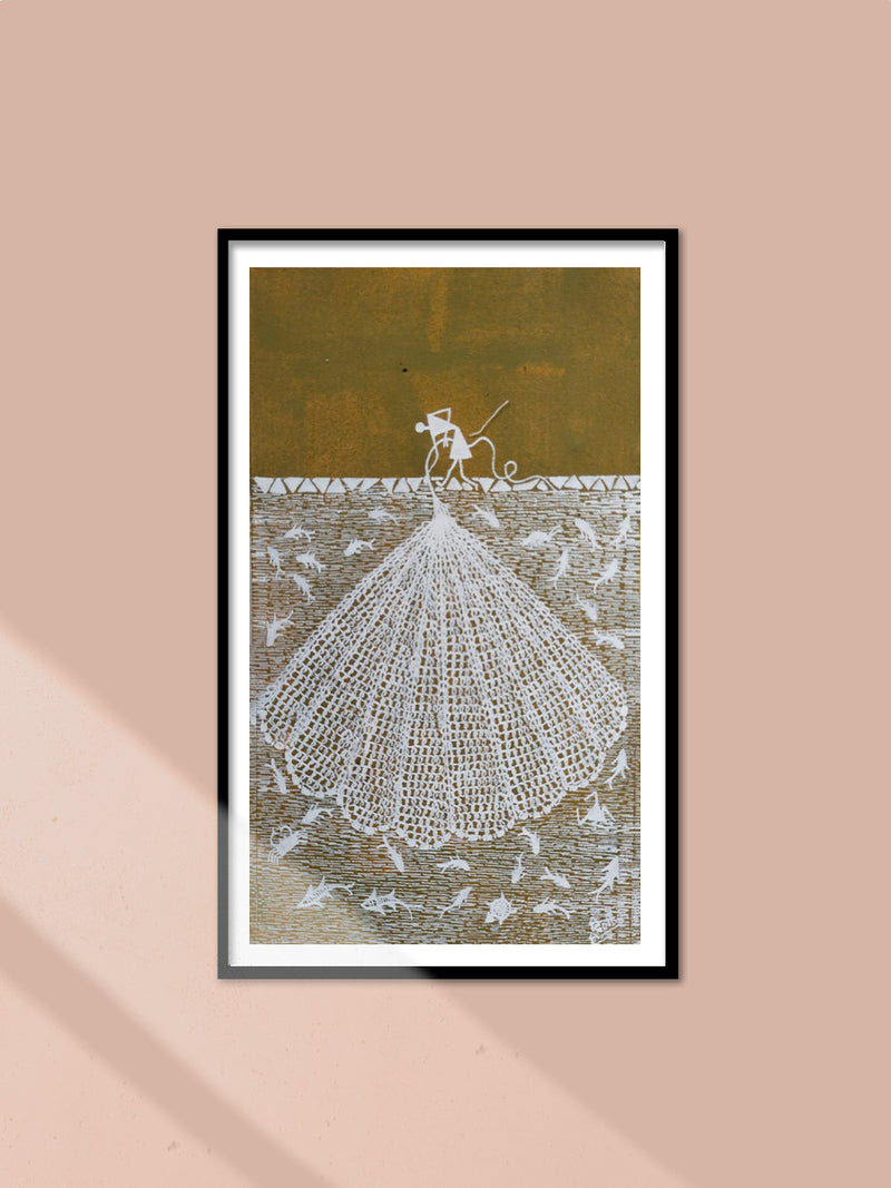 Shop Fisherman in Warli By Dilip Bahotha
