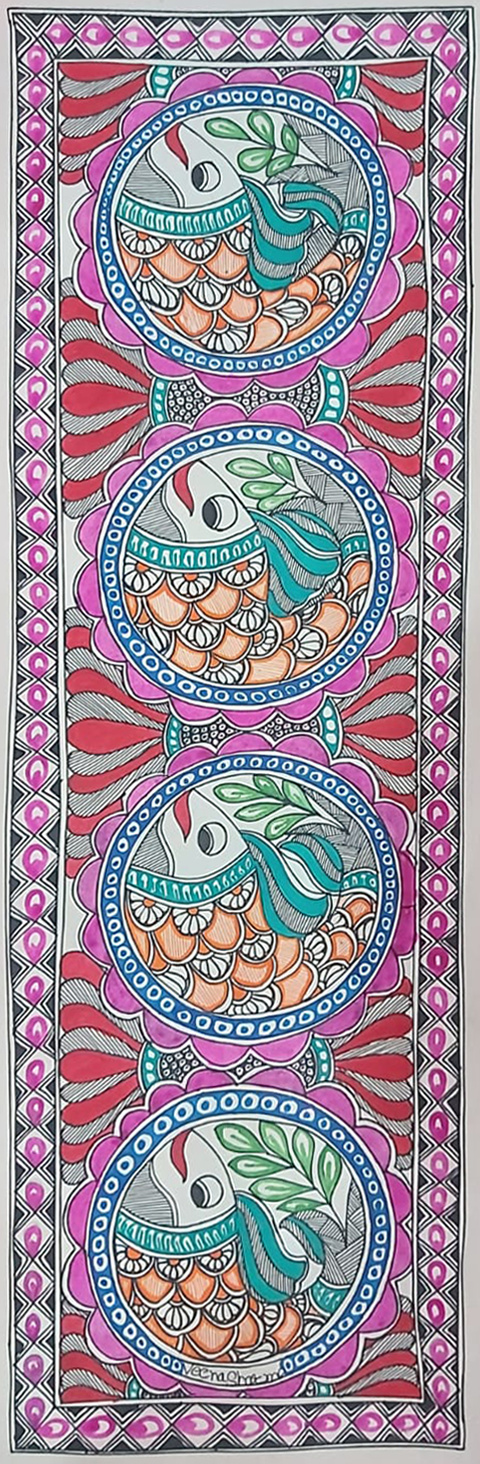 Fishes in Madhubani by Priti Karn Thumbnail
