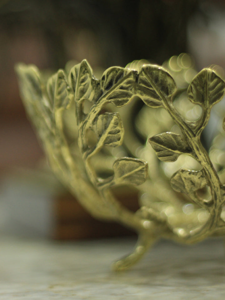 Floral Bowl in Brass work by Chanchal Chakraborty Thumbnail