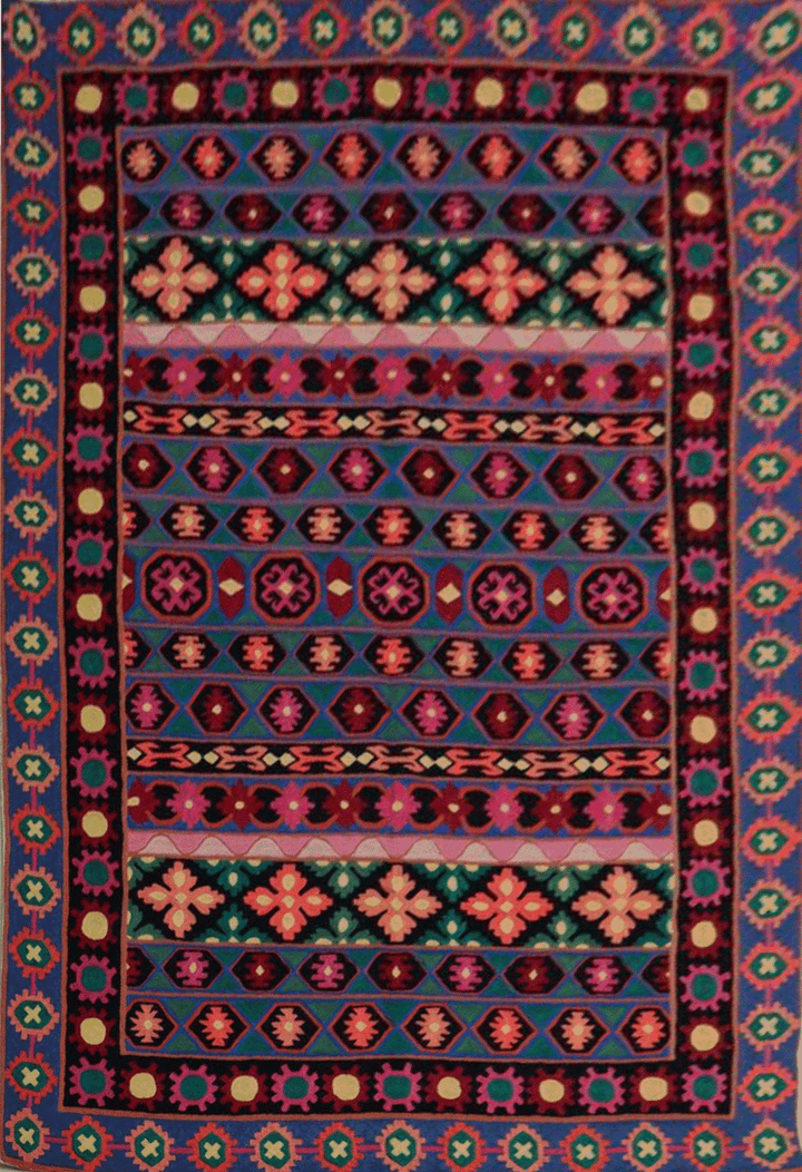 Floral Bursts in Crewel embroidery by Jahangir Ahmed Bhat Thumbnail