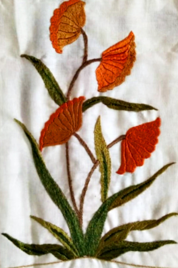 Floral Design In Chamba Rumal Embroidery by Heena Thumbnail