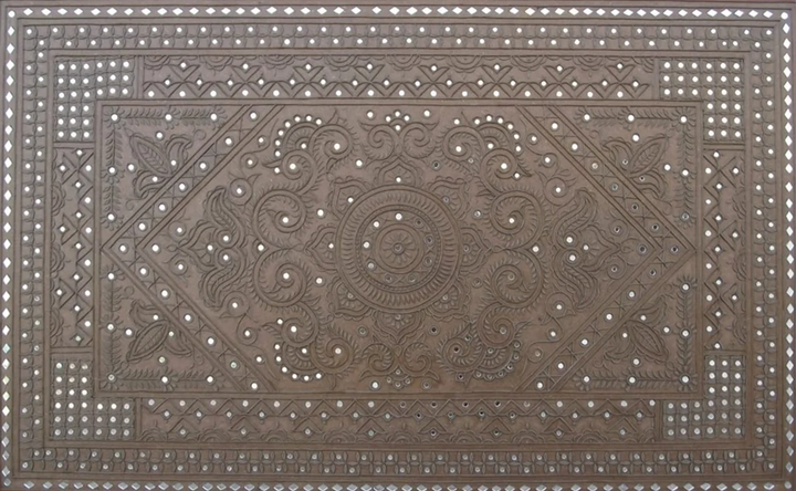 Floral Grace: Lippan Kaam Splendour by Nalemitha For Home Decor, Gifting Thumbnail