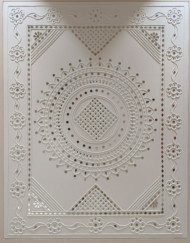 Floral Motifs - Lippan Artistry, Mud Art by Majikhan For Home Decor, Gifting Thumbnail