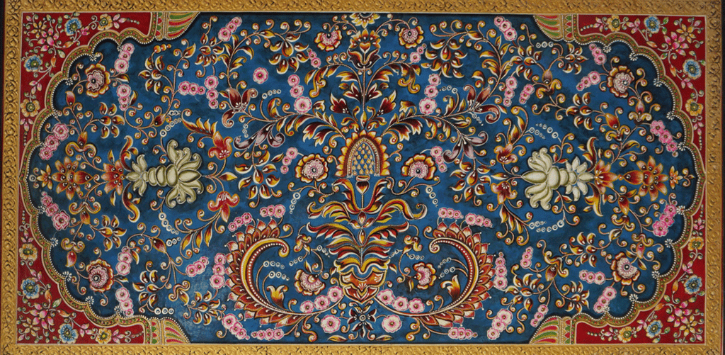 Buy Floral Motifs in Usta Miniature by Pankaj Kumar