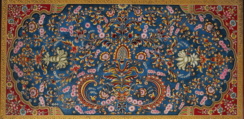 Buy Floral Motifs in Usta Miniature by Pankaj Kumar