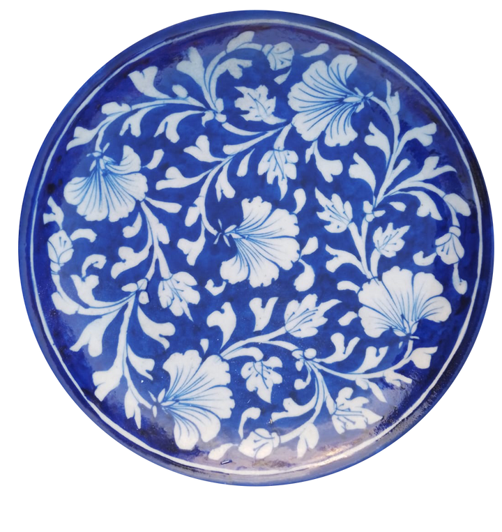 Floral Pattern in Blue Pottery Plates by Gopal Lal Kharol Thumbnail