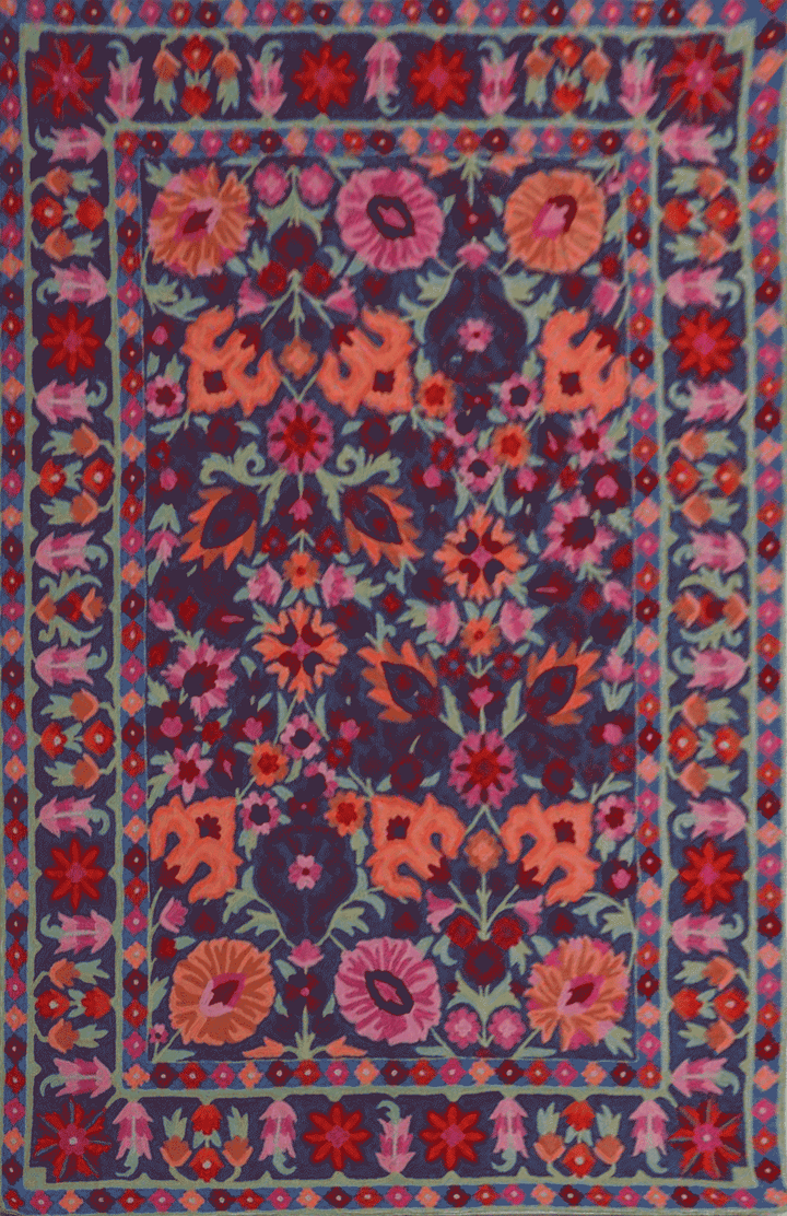 Floral Symphony  in Crewel Embroidery by Jahangir Ahmed Bhat Thumbnail
