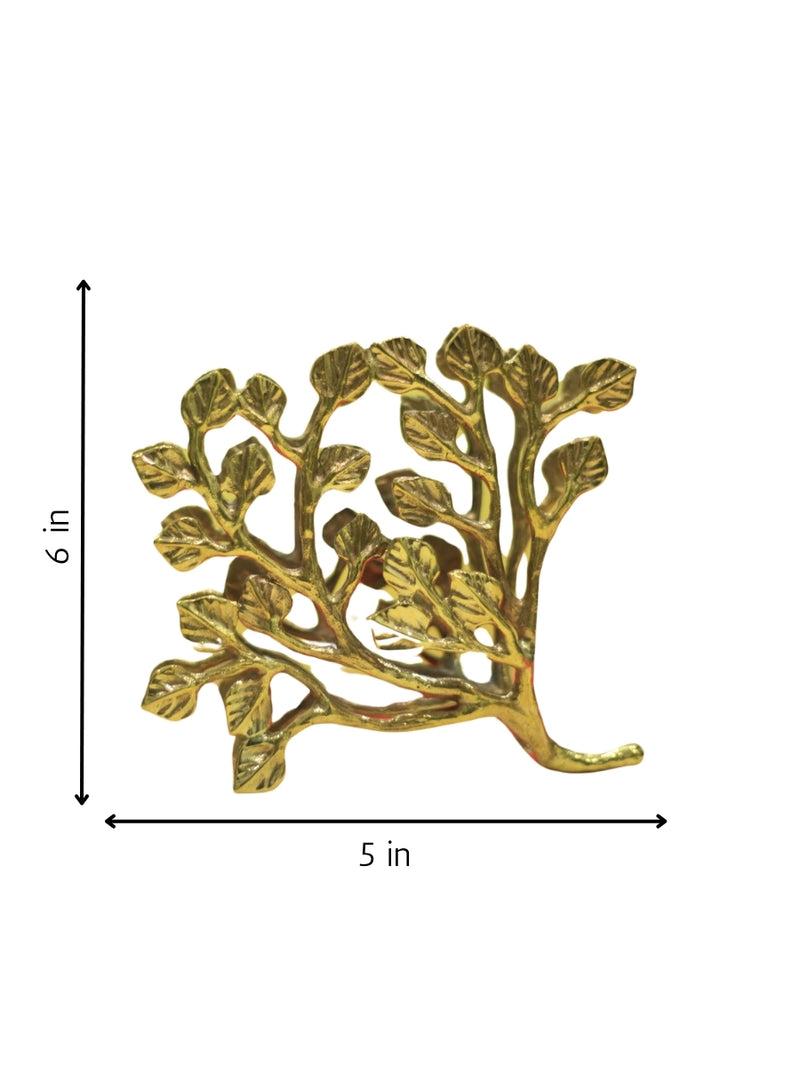 Floral Tissue Holder in Brass artwork for sale