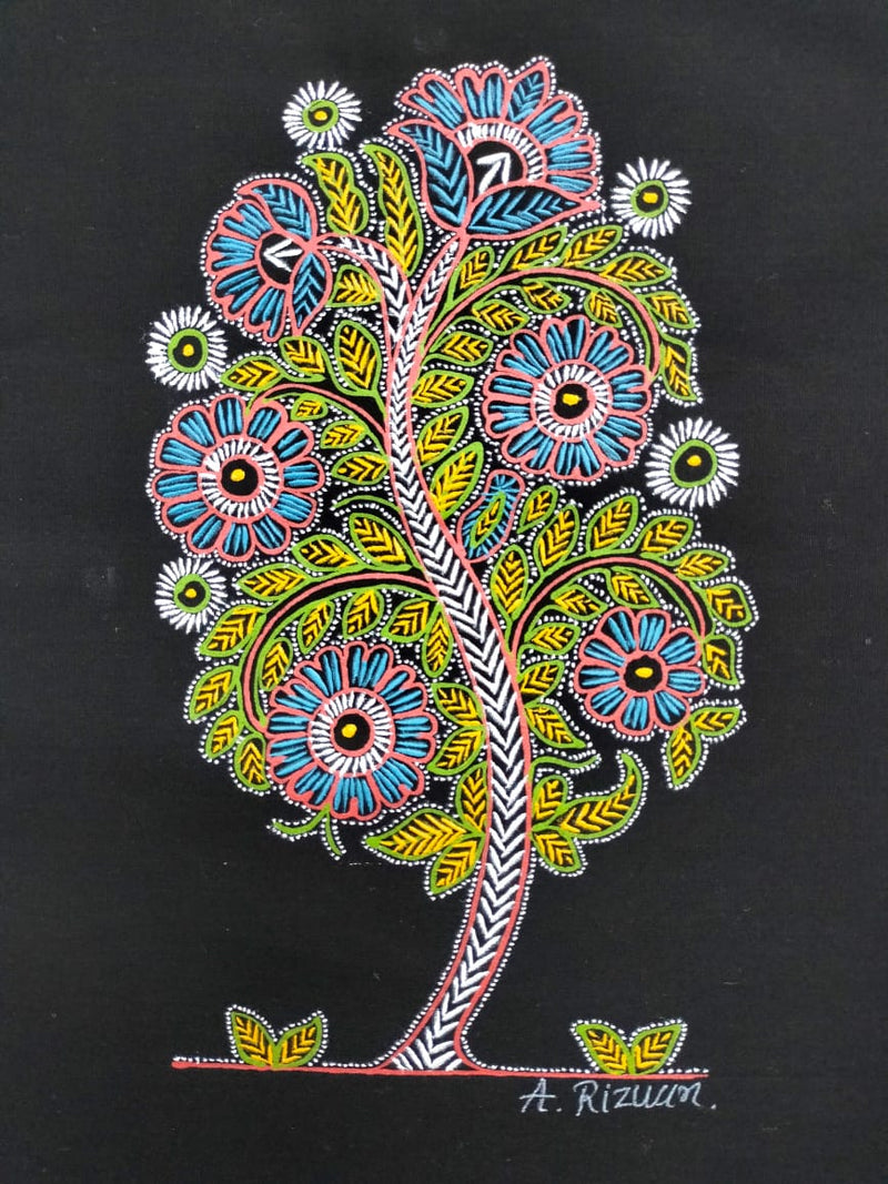 Artist Hanis Rogan Buy Rogan Floral Tree artwork by Rizwan Khatri | Memeraki.com