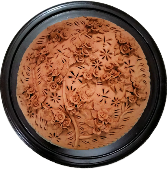 Floral Vines in Terracotta by Dolon Kundu Thumbnail