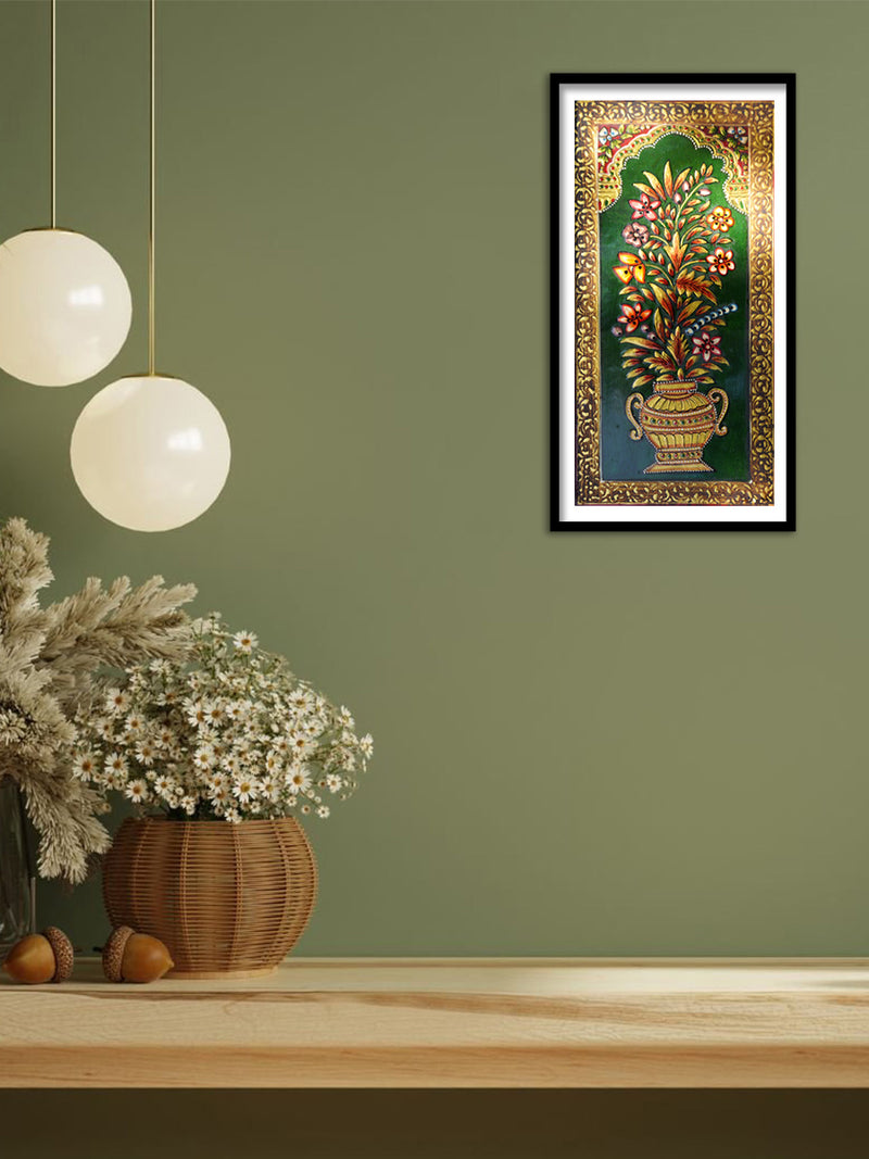 Floral in Usta Miniature by Pankaj Kumar