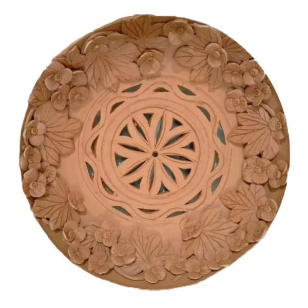 Floral wall piece  in Terracotta art by Dolon Kundu Thumbnail