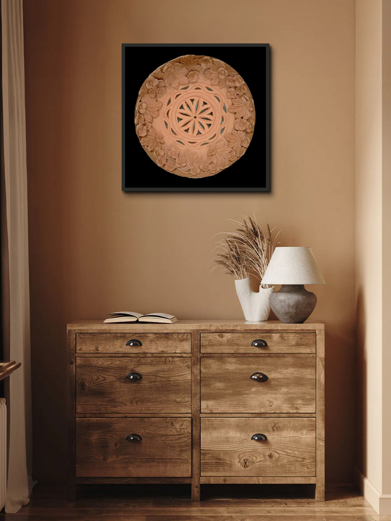 Floral wall piece  in Terracotta art by Dolon Kundu