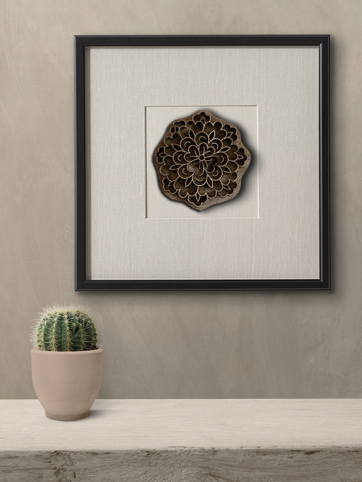 Flower Wooden Block art by Vikas Singh Thumbnail