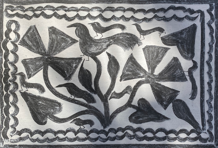 Flowers and Birds in Khovar by Manikchand Mahto Thumbnail