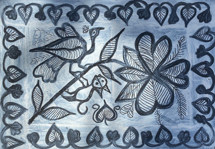 Flowers in Khovar by Manikchand Mahto Thumbnail