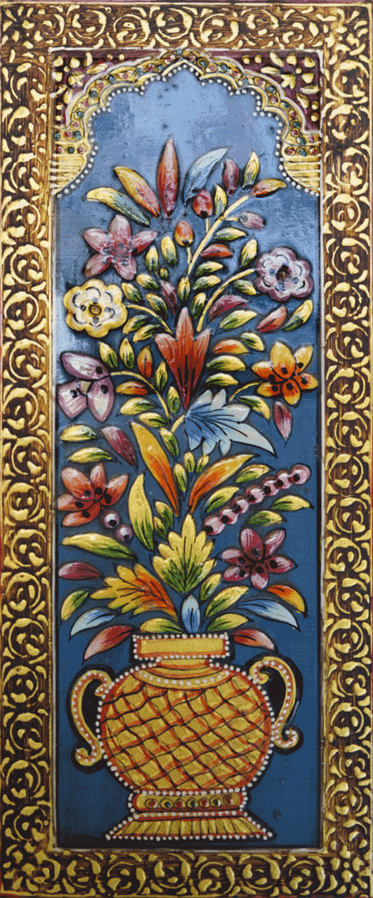 Flowers in Usta Miniature by Pankaj Kumar Thumbnail