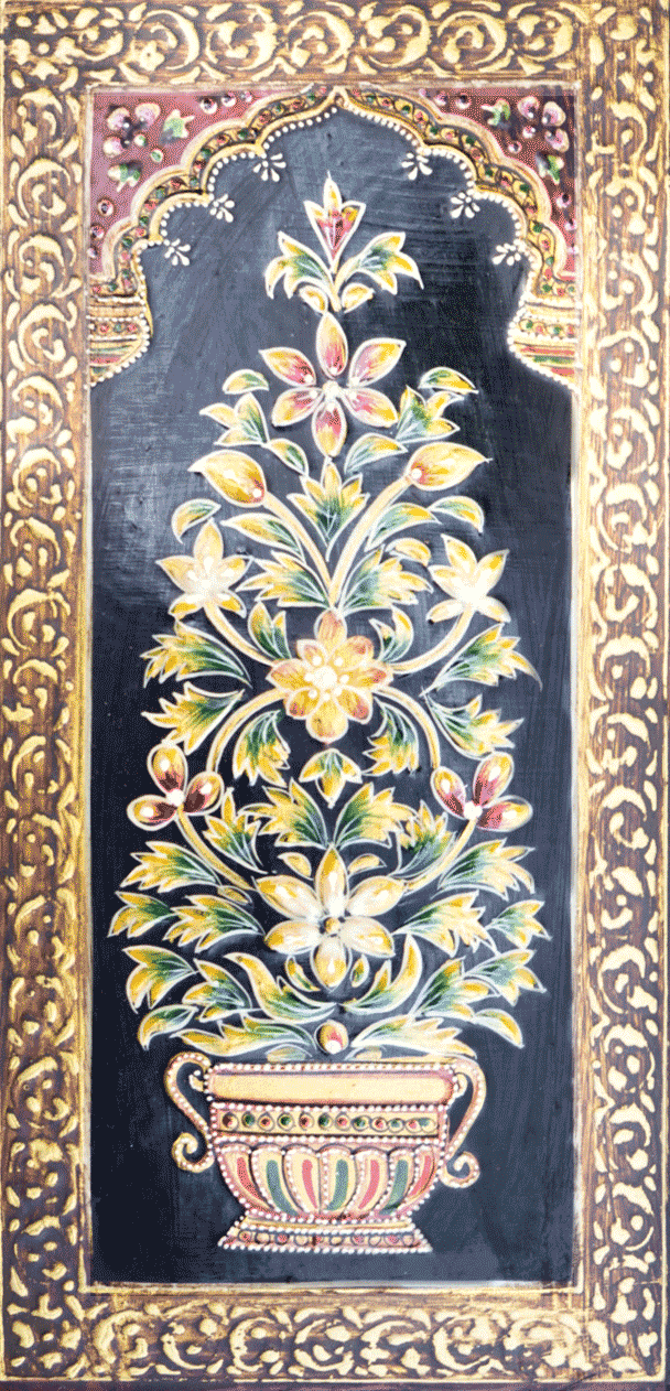 Flowers in Usta Miniature by Pankaj Kumar Thumbnail