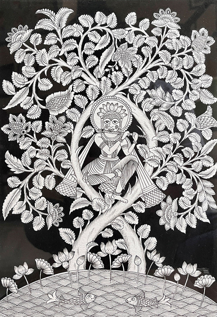 Flute of Bliss: Krishna's Harmonious Rendezvous by Kalyan Joshi Thumbnail