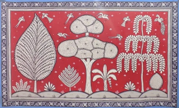 Forest Life - Pattachitra Painting by Apindra Swain for Home Decor Thumbnail