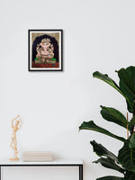 Four armed Ganesha, Tanjore Painting for sale