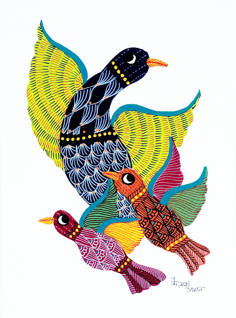 Buy Birds in Gond by Kailash Pradhan