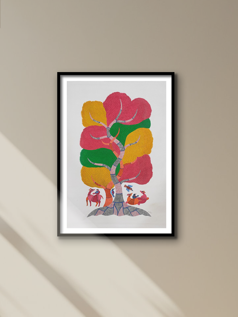 Tree of Life in Gond by Kailash Pradhan for sale