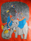 Shop Elephants and Birds in Gond by Kailash Pradhan