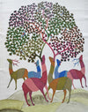 Shop Symphony of Nature: Deers in Gond by Gareeba Singh Tekam