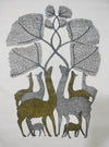 Buy The Deers and the Tree in Gond by Gareeba Singh Tekam