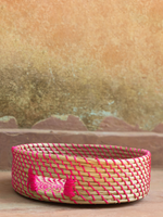 Order Basket weaved with pink rope: Sabai Grass Work by Gouri Mohapatra