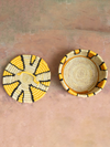 Basket with yellow blocks: Sabai Grass Work by Gouri Mohapatra for sale