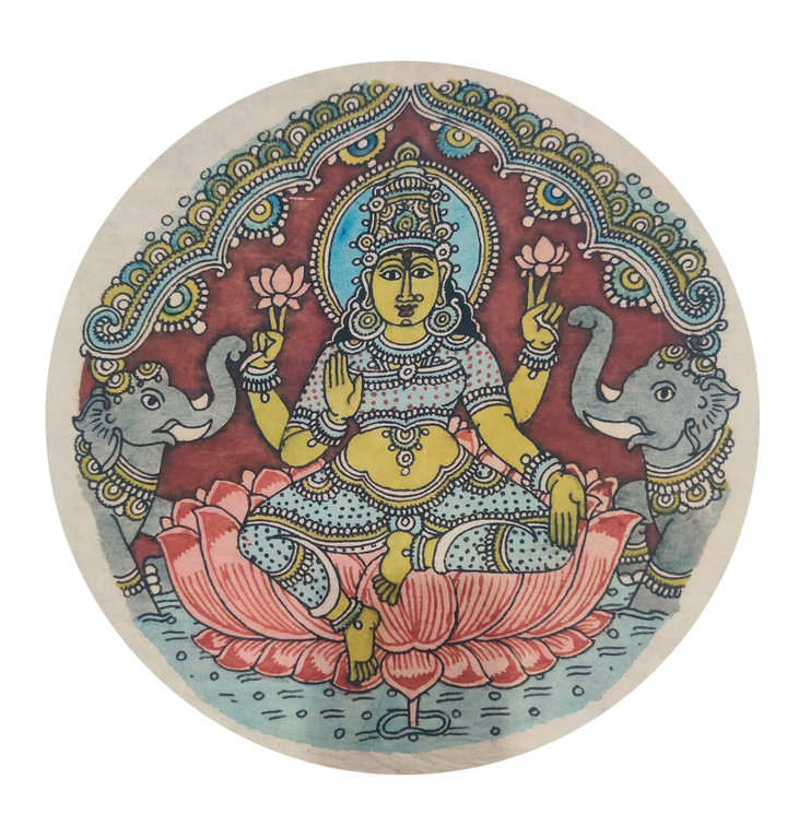 Gaja Lakshmi In Kalamkari By Harinath N Thumbnail