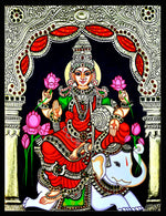 Gaja Lakshmi, Tanjore Painting by Sanjay Tandekar