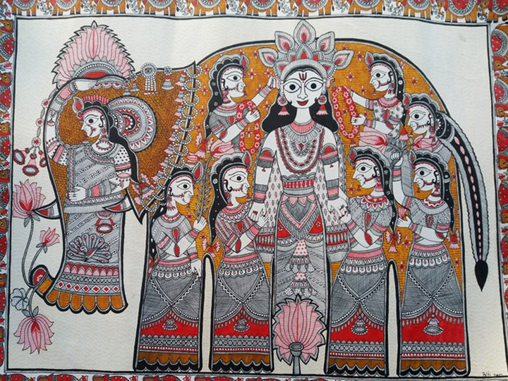 Gajendra’s Grace:Madhubani artwork by Priti Karn Thumbnail