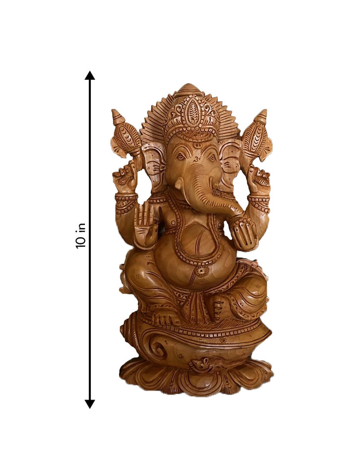 Ganesha- Carved Blessings in Kadam Wood Carving by Om Prakash Thumbnail