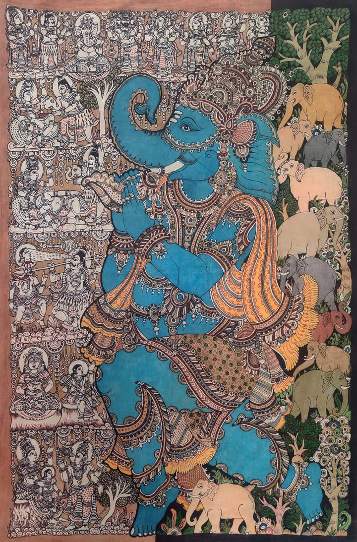 Ganesha: Kalamkari painting by Harinath.N Thumbnail