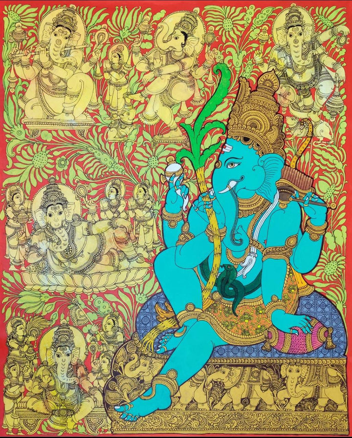 Ganesha: Kalamkari inspired painting by Harinath.N Thumbnail