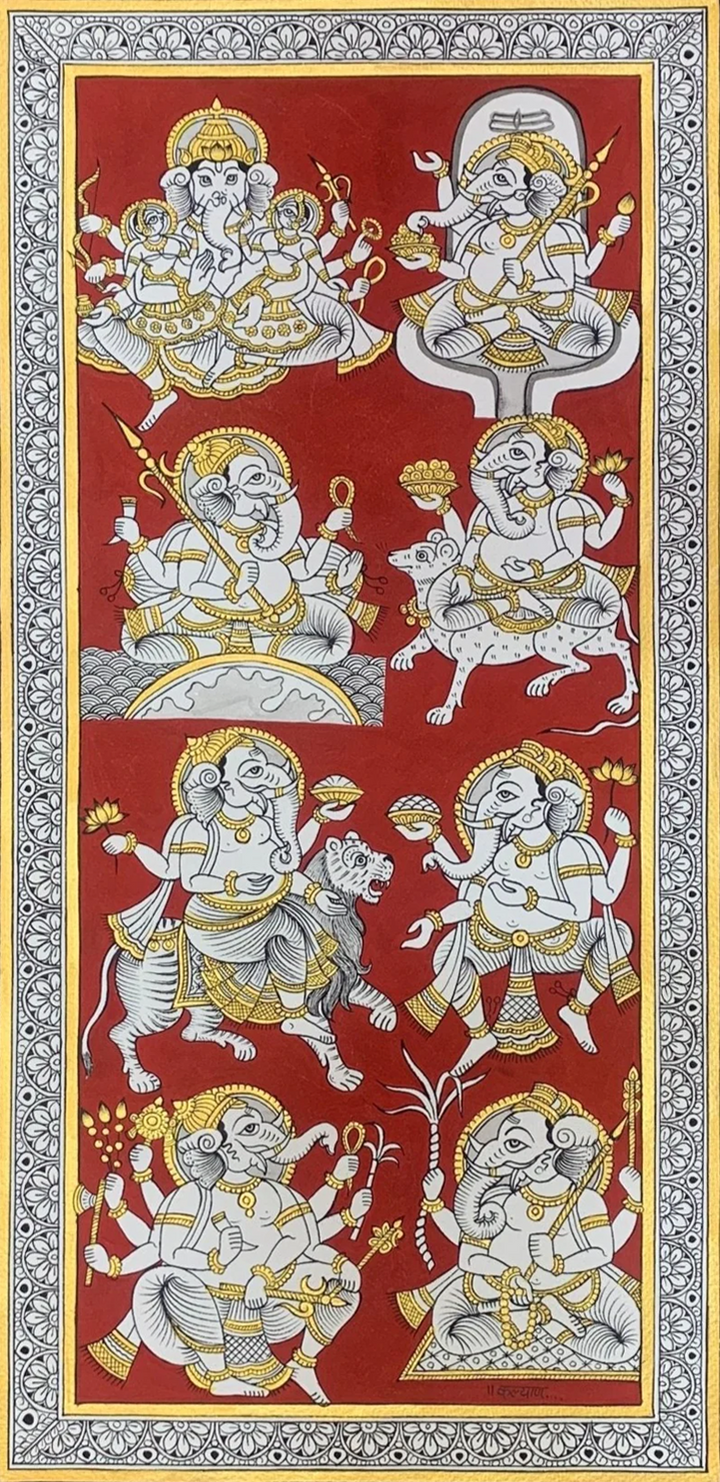Ganesha, Phad painting by Kalyan Joshi Thumbnail