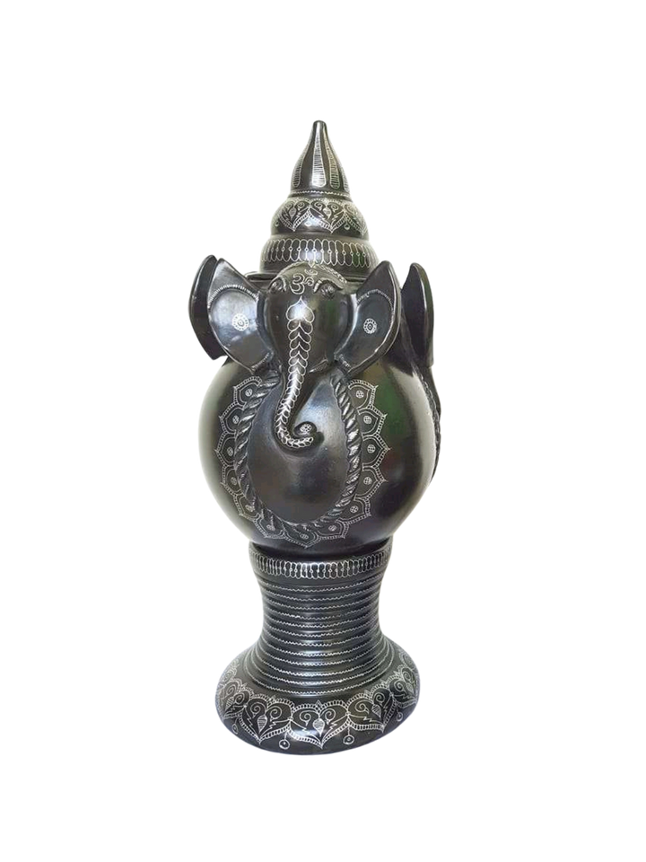 Ganesha in Black Pottery by Ramjatan Prajapati Thumbnail