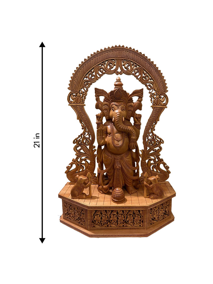 Ganesha in Kadam Wood Carving by Om Prakash Thumbnail