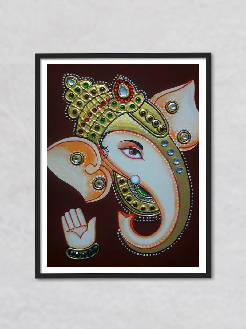 Ganesha, Tanjore Art by Sanjay Tandekar