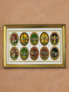 Ganjifa Card Frame (10 Picture Cards) by Sawant Bhonsle for sale