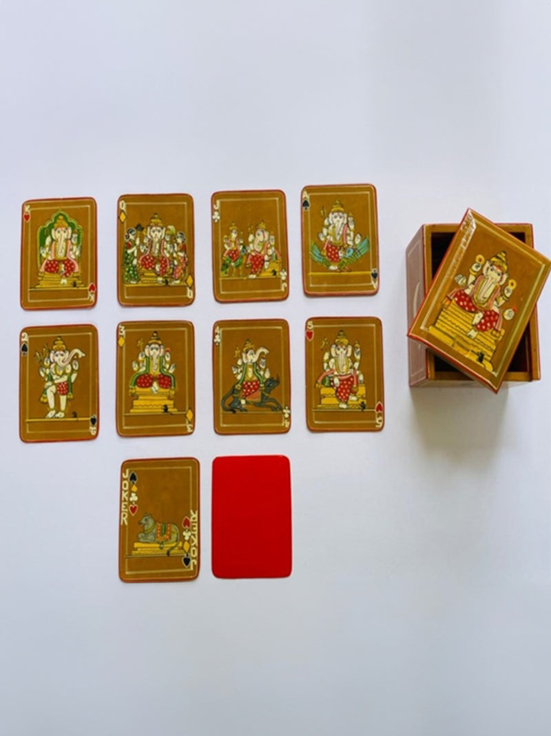 Ganpati Playing Cards 54 card by Sawant Bhonsle for sale 