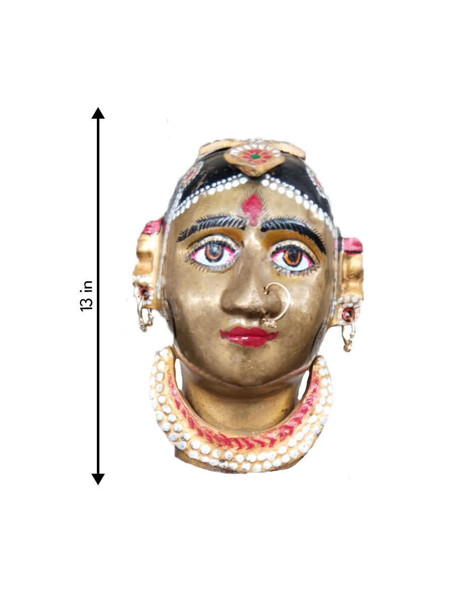 Gauri's portrait in Brass by Gramin Arts for sale
